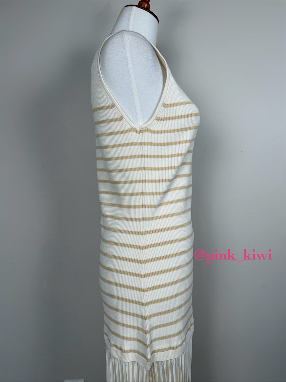 Rag & Bone Millie Mixed Media Ivory Striped Tank Dress - Picture 8 of 14